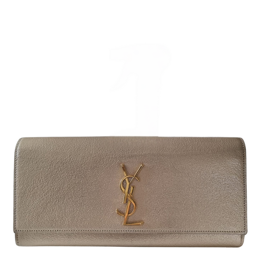 YSL Kate Silver Clutch
