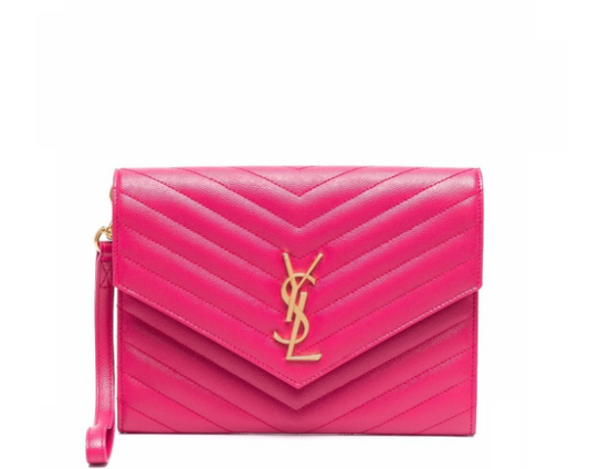 YSL Flap Pouch in Hot Pink