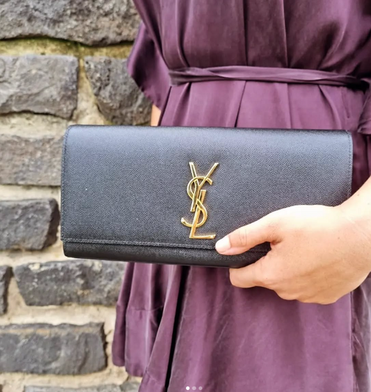 YSL Black Kate Clutch