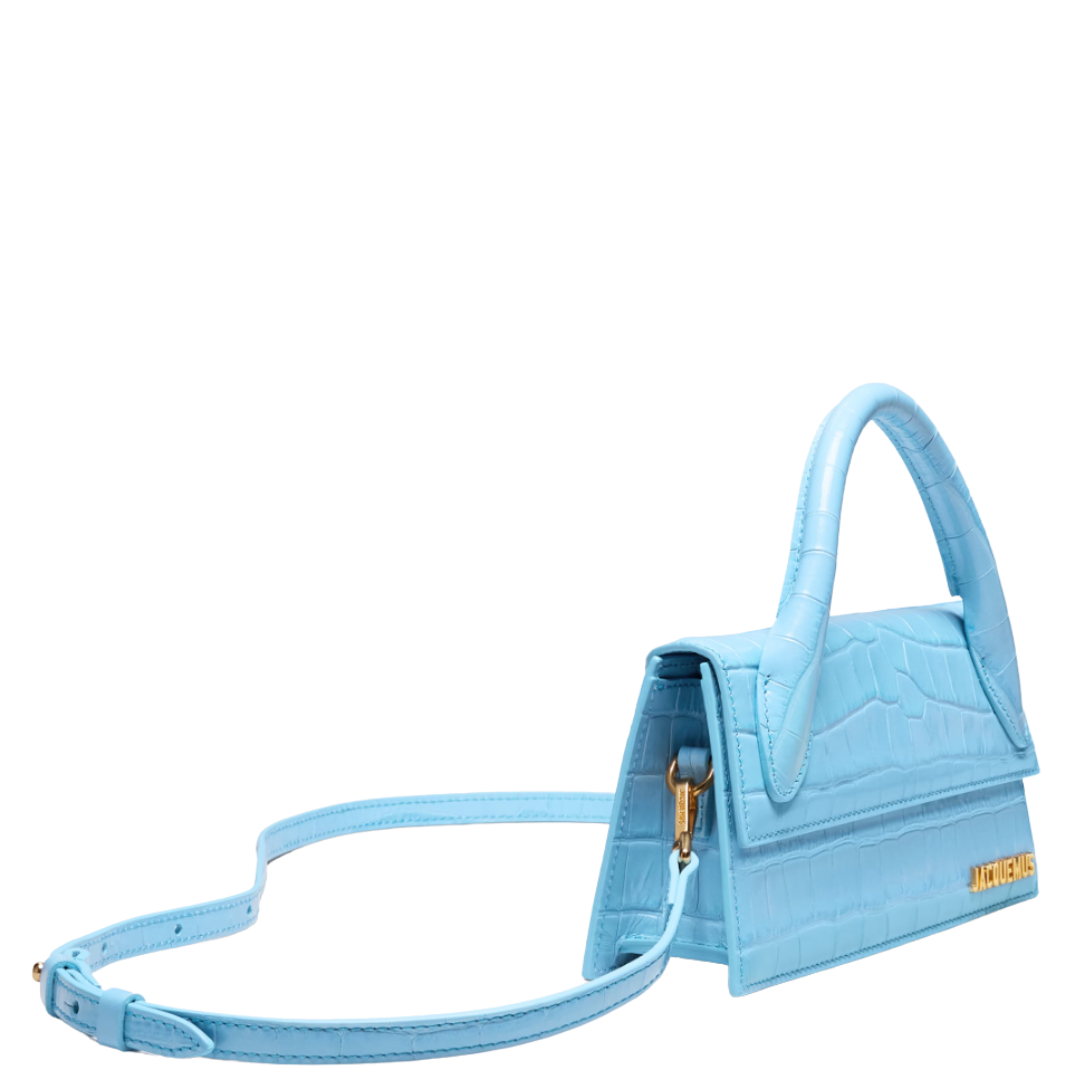 Jacquemus Le Chiquito Long in Croc Blue