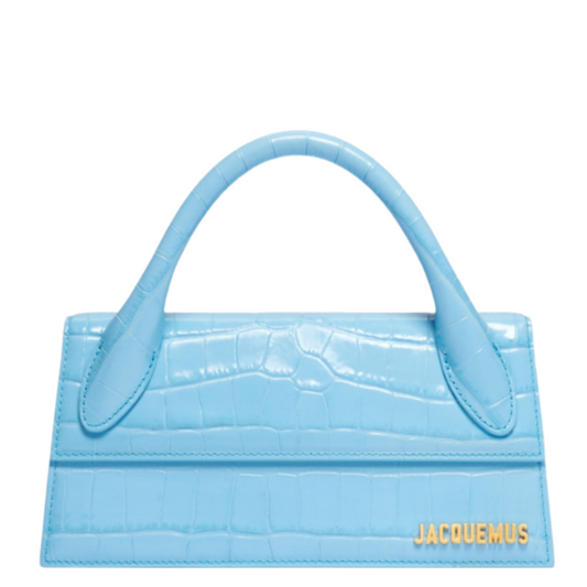 Jacquemus Le Chiquito Long in Croc Blue