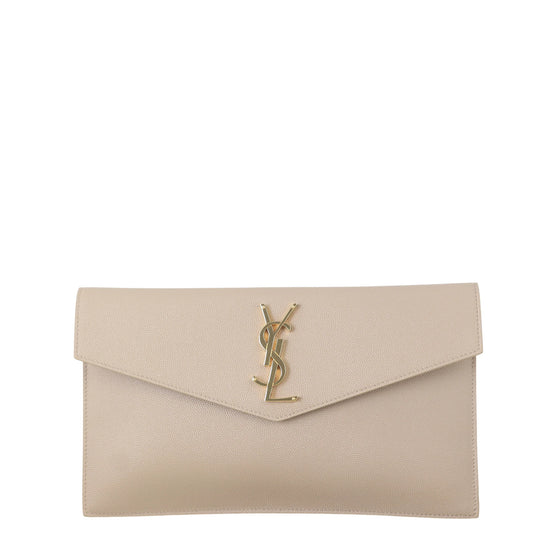 YSL Beige Uptown Pouch