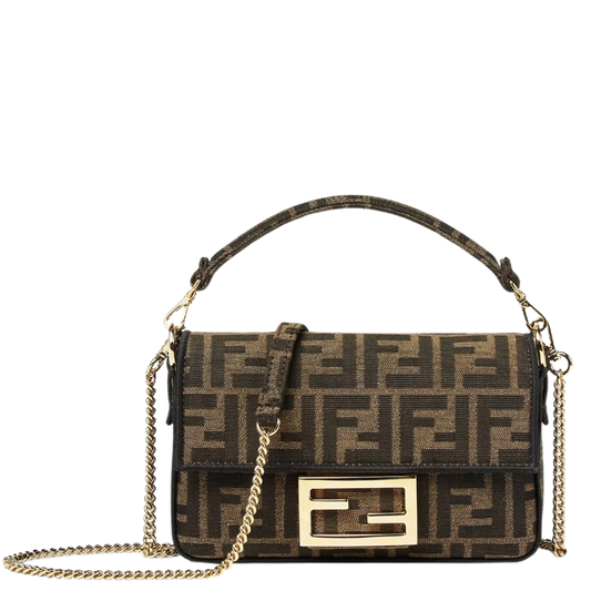 Fendi Baguette Mini Brown FF Jacquard