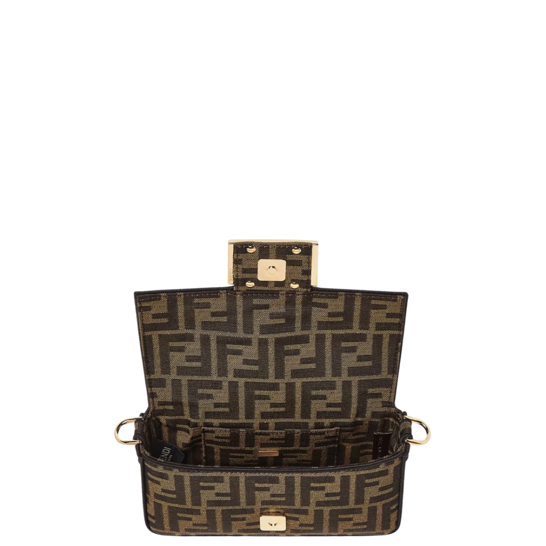 Fendi Baguette Mini Brown FF Jacquard